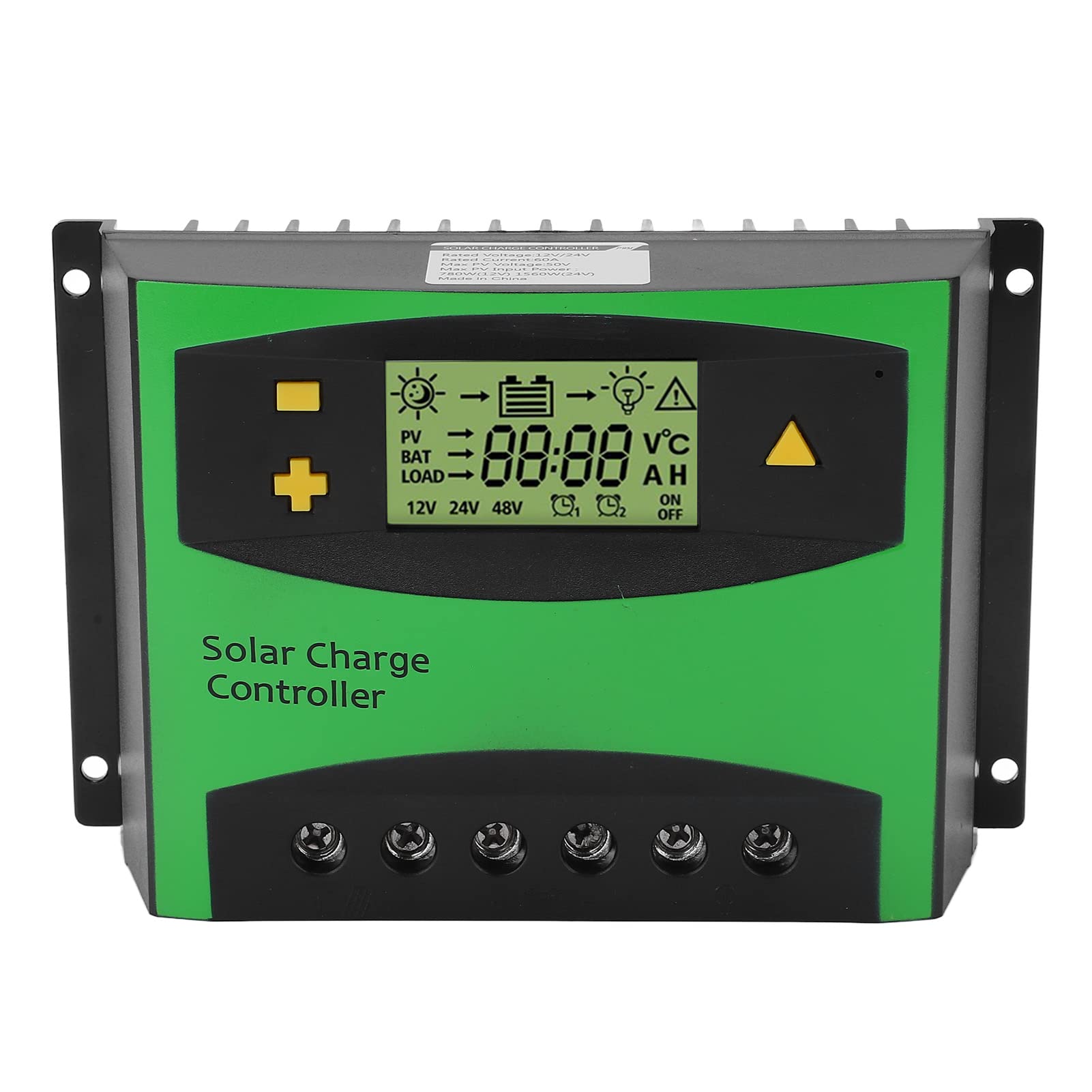 Contrôleur de charge solaire LCD PWM 60A 12V 24V