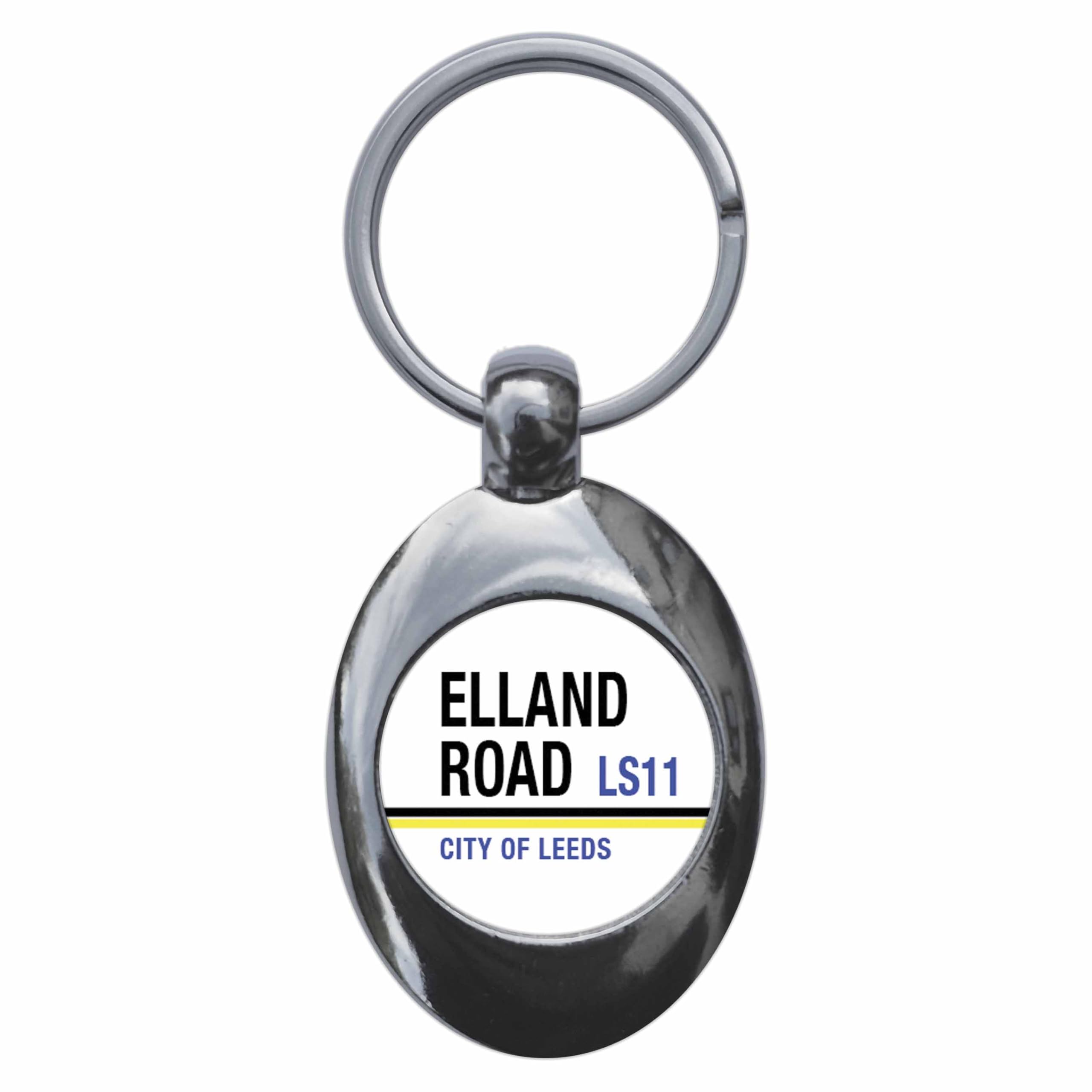 Ozorath Elland Road LS11 City of Leeds Road Sign Keyring Keychain Key Ring Chain With Trolley Coin