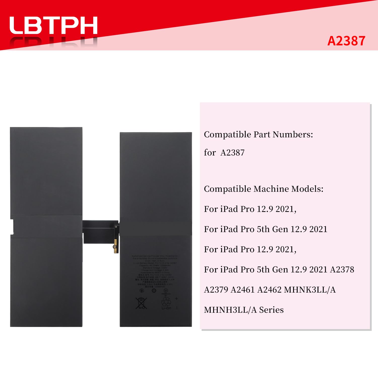 Amazon.com: LBTPH A2387 Battery Replacement Compatible for iPad