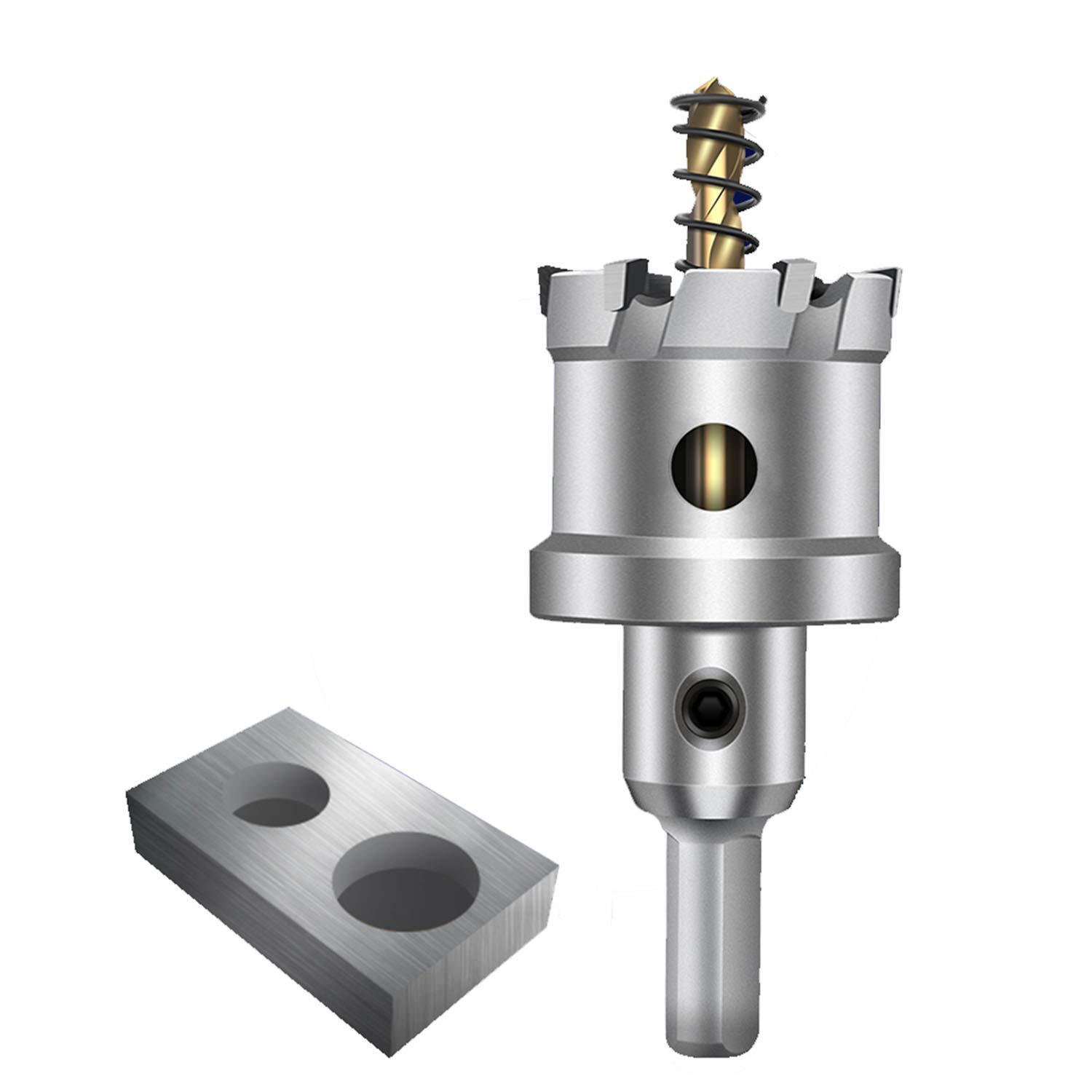 HSJCZMDMetal Drill Bit Hole Saw,0.55in-3.93in Hss Drill Bit Hole Saws for Metal,Stainless Steel,Wood,Maximum Cutting Depth 1.06in,65mm