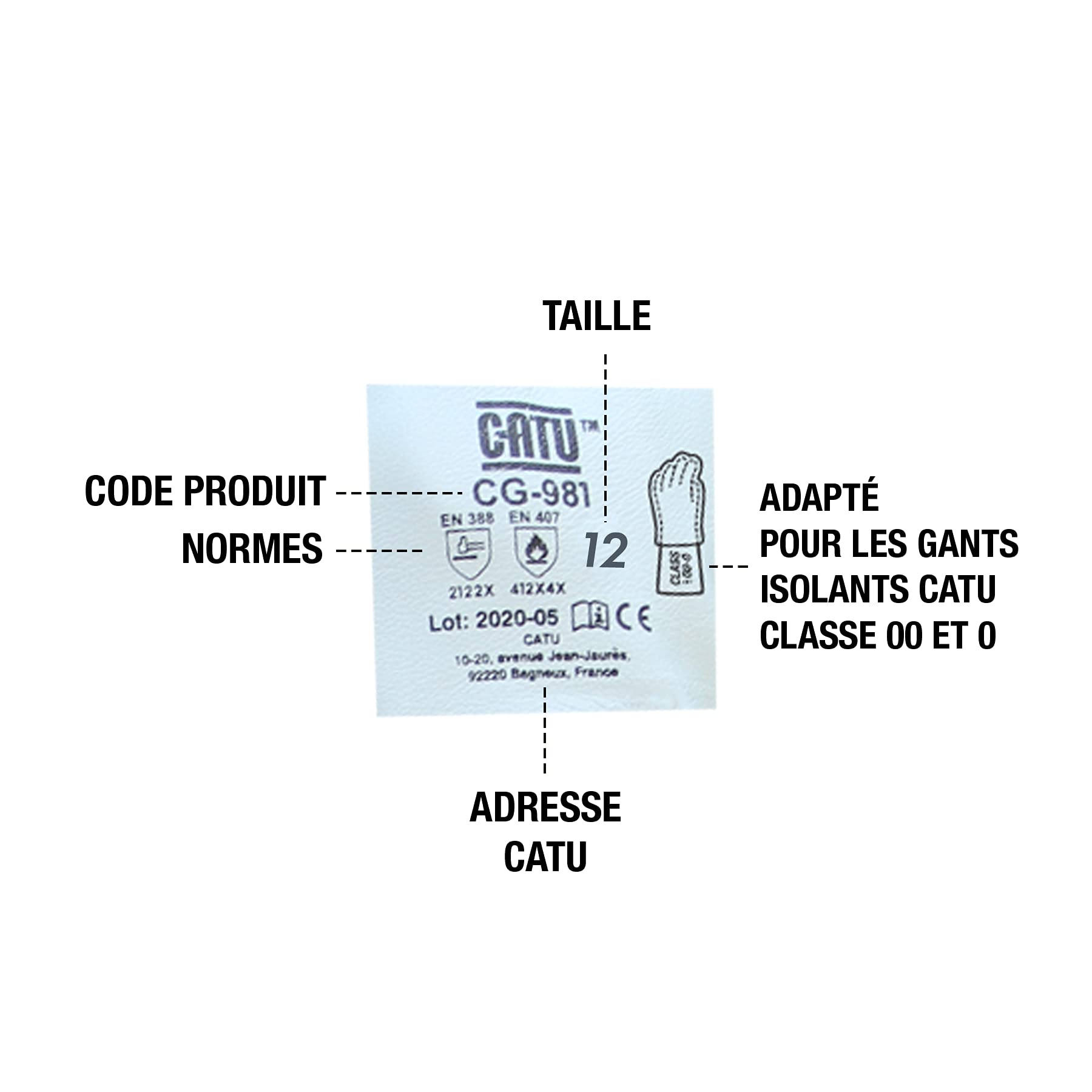 Surgants en Cuir pour Gants Isolants