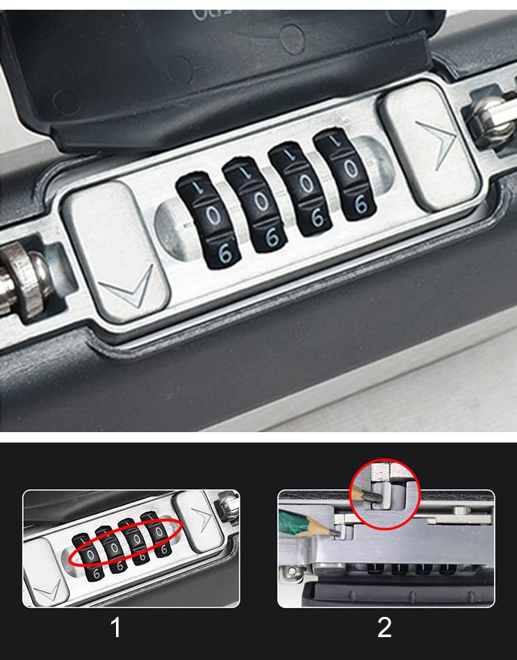 Cassetta di sicurezza portatile Beach Travel Gym Lock Password Mini cassaforte di sicurezza Strongbox fune fissa gioielli cassa cassa telefono bagagli (nero)