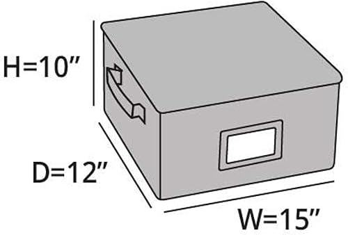 Miniatura 2 de Covermates Keepsakes - Caja de almacenamiento con cremallera superior - Poliéster resistente - Asas reforzadas - Diseño apilable - Almacenamiento