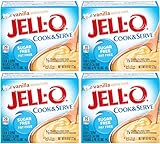 Jell-O, Cook & Serve, Sugar Free Vanilla, 0.8oz Box (Pack of 4)