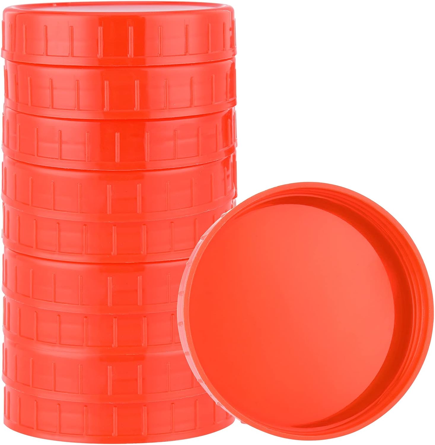 10pcs Regular Mouth Mason Jar Lids, Plastic Lids for Mason