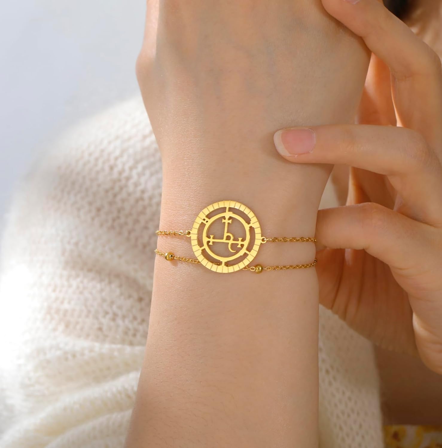 EUEAVAN Sigil of Lilith Bracelet Hecate Anklet Handmade Braided Rope Lucky Red String Gothic Amulet Triple Moon Goddess Jewelry Pagan Mythology Witchcraft Gift Women Men - Image 2