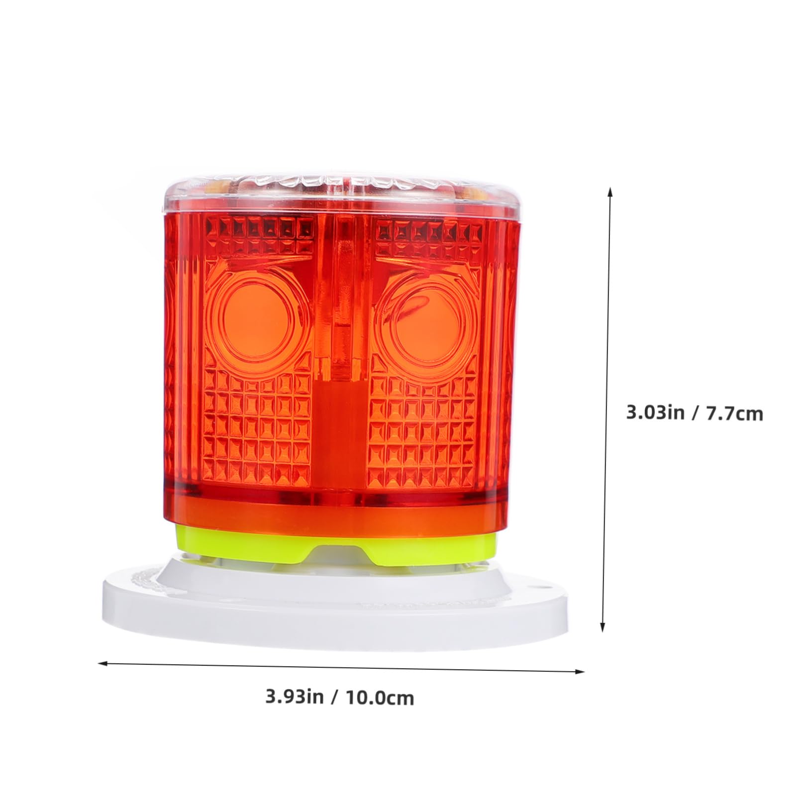 Holibanna 1pc Solar Powered Strobe Light Red Flashing Signal Lamp Flange Base for Construction and Light Control Function Easy Installation