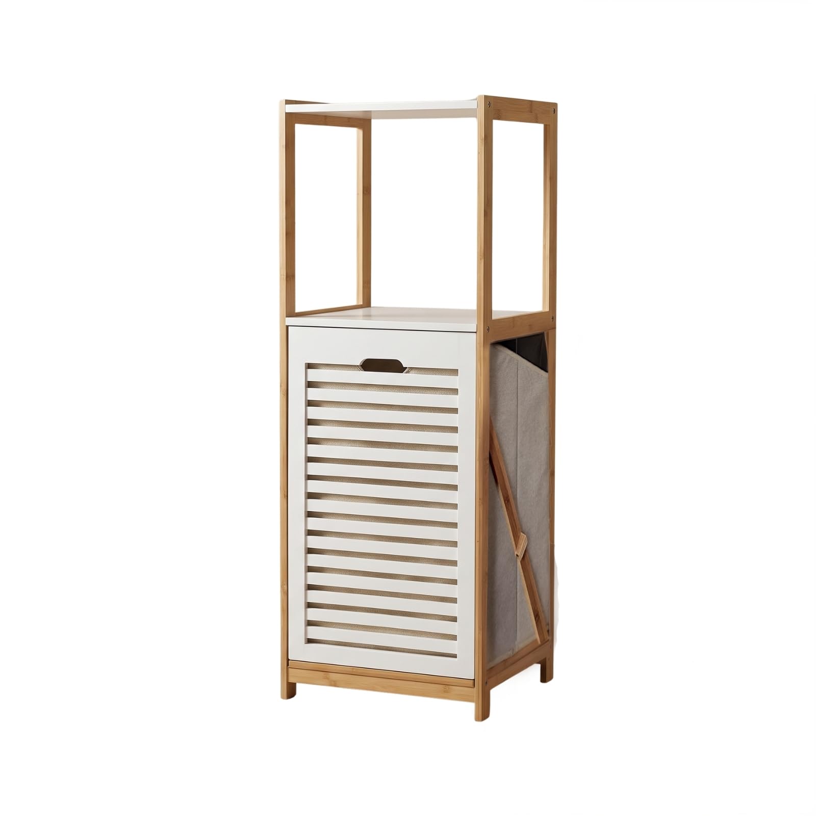 Wäschekorb aus Bambus, 33 x 36 x 98 cm