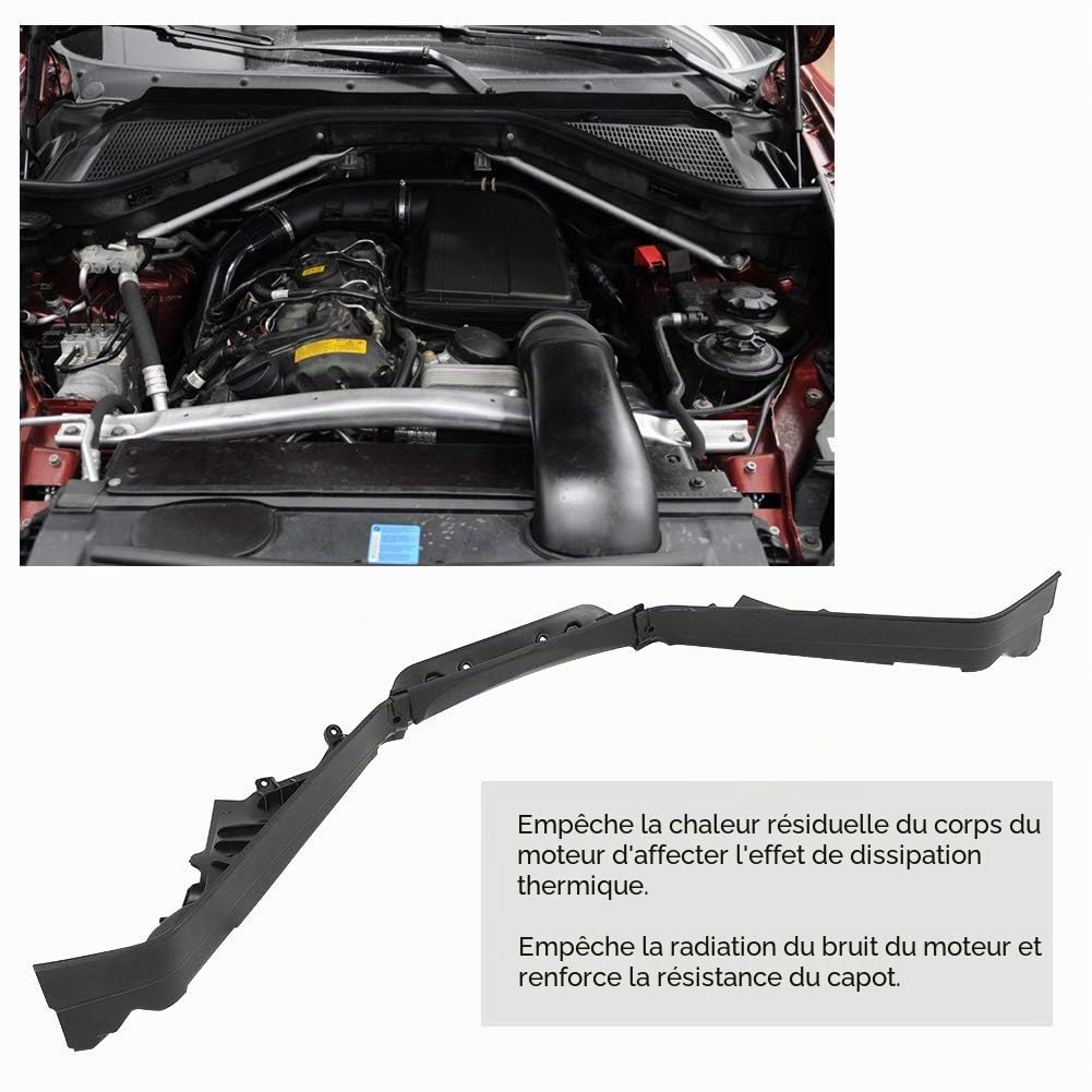 Supérieur 3 Piece X5 E70,Plastique Compartiment Moteur X5 E70,X5 E70 Partition Moteur 51717169419 Tableaux De Bord 3 Pièces Moteur Compartiment Supérieur Panneau De Séparation Ensemble 51717169419 Ad