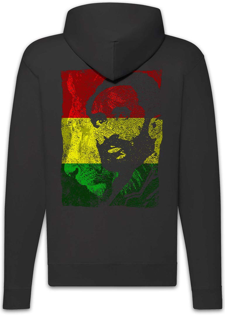 Urban Backwoods Haile Selassie Portrait III Felpa da Uomo con Cappuccio Zip Hoodie Zipper