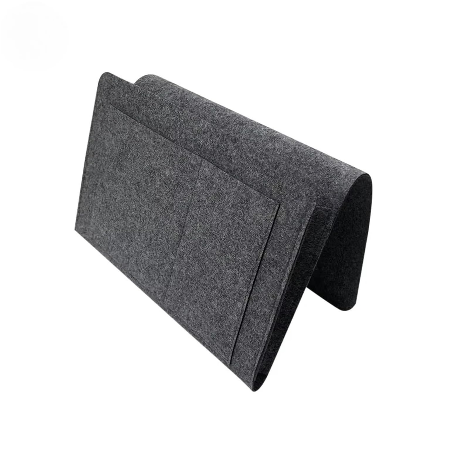 BDFJEDS Couch Armrest Organizer 1pc Felt Bedside Storage Organizer Phone Book Magazine Holder Pockets Hanging Bag For Bed Sofa Side(Dark Grey)
