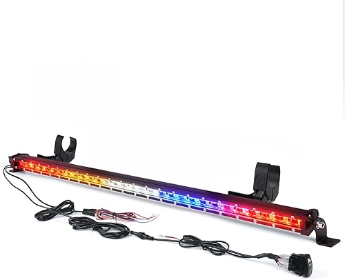 Xprite Barra de luz estroboscópica LED de 30 pulgadas, barra de luz intermitente de seguridad todoterreno con señal de giro de freno de