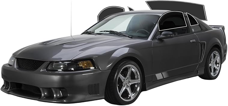 Precut Window Tint Film for Ford Mustang Coupe 1999-2004 All Side+Rear Windshield 10% VLT 2Ply Anti-Shatter, UV Block, Privacy Protection, Easy Install, No Trimming Needed,Heat & Glare Reduction