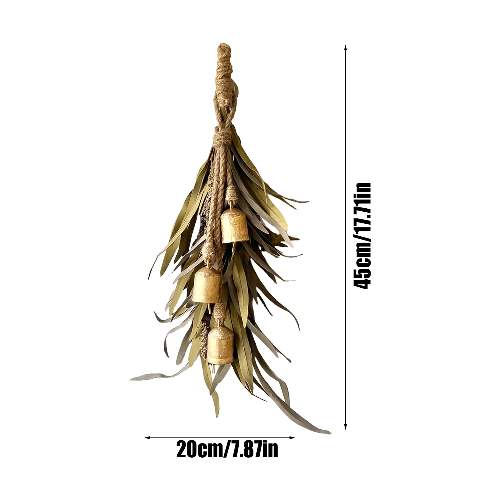 Campana de Navidad Guirnalda colgante de hojas verdes