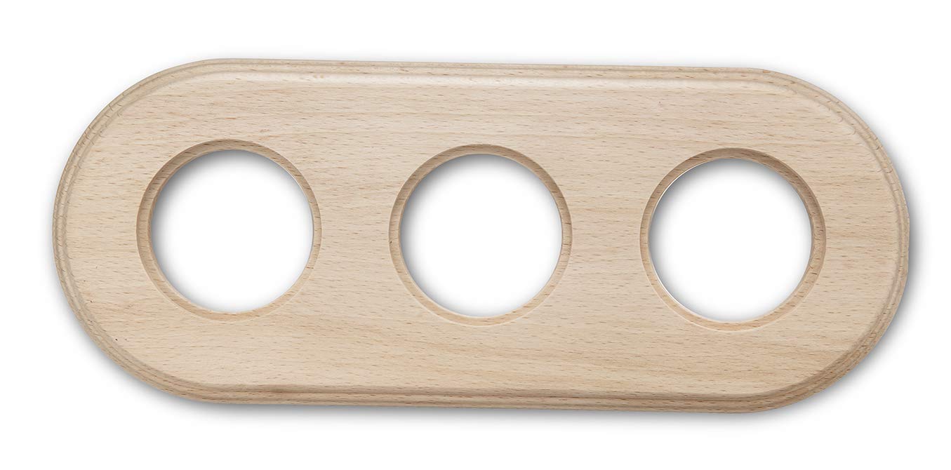 Cadre 3 éléments en bois de hêtre Fontini pour un salon scandinave