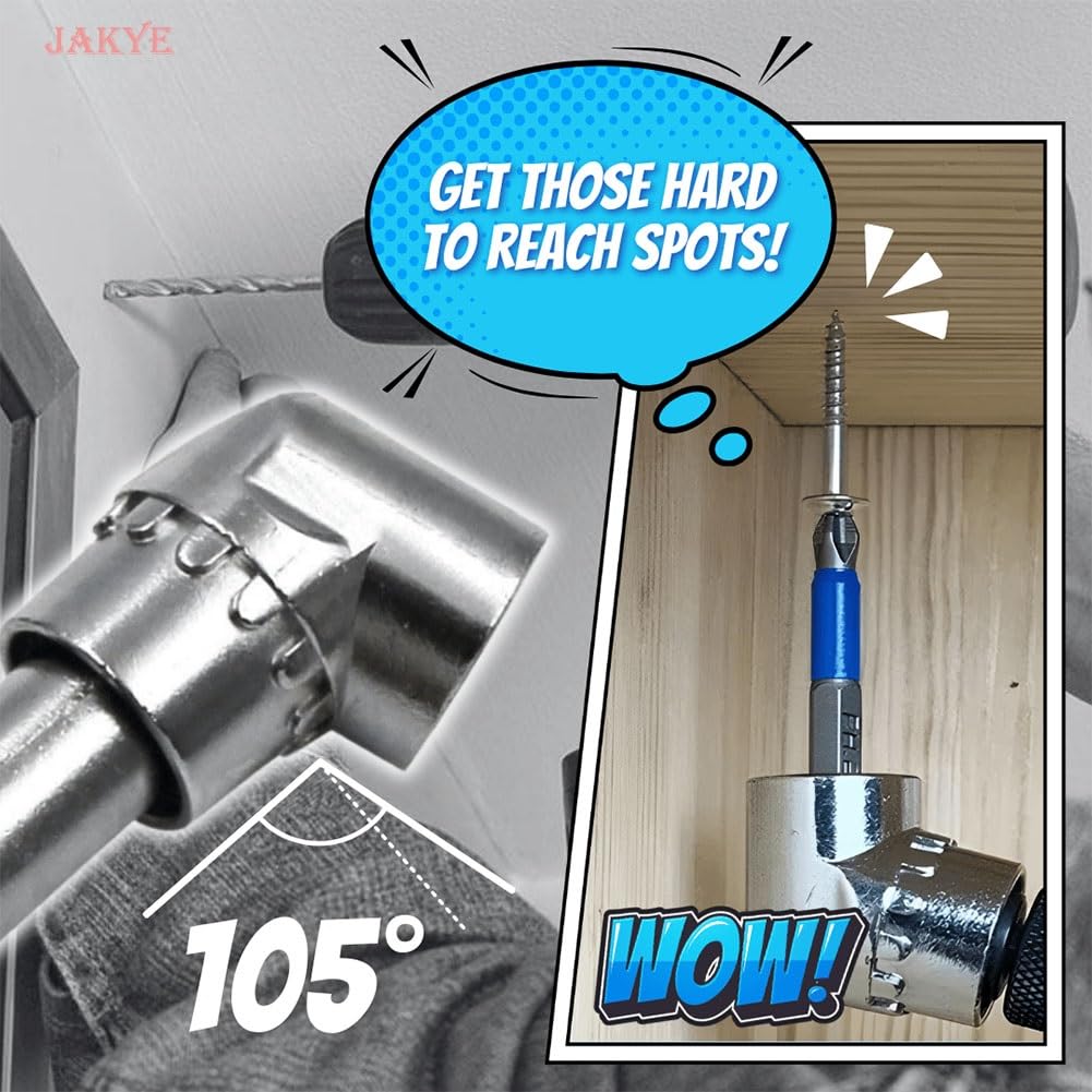 90 Degree Drill Attachment 105 Right Angle Drill Adapter, 2025 New ...