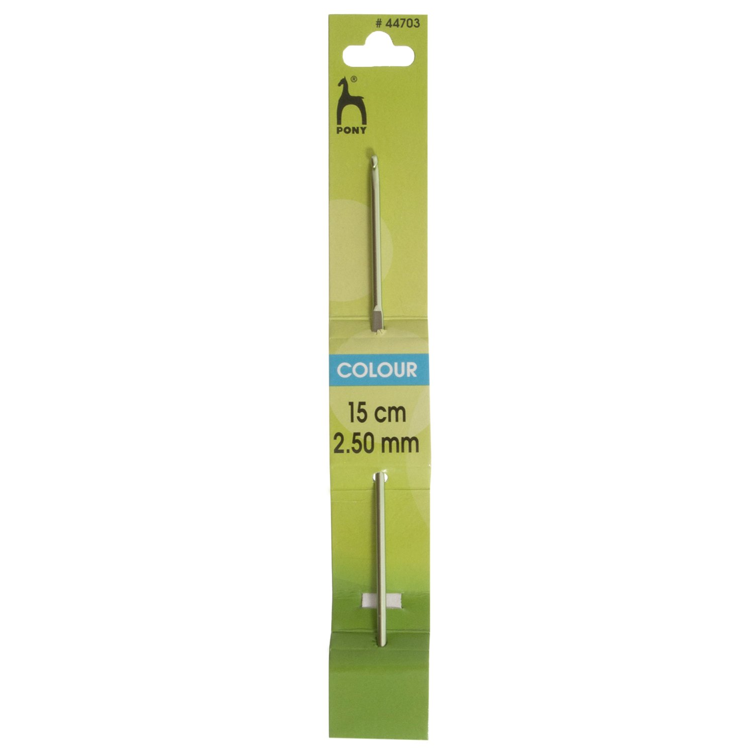 Pony Anodised Aluminium Crochet Hook, Multi-Colour, 2.5mm