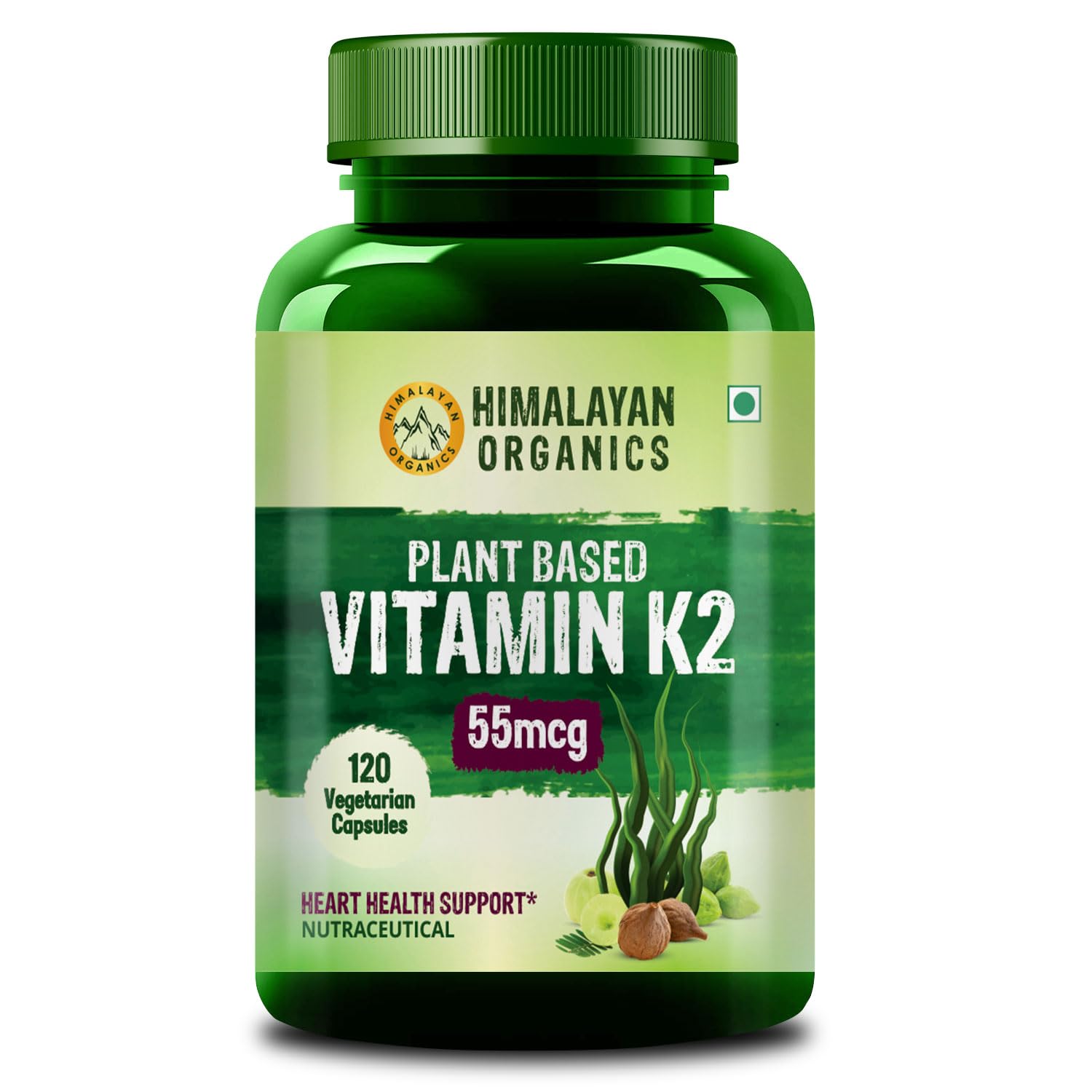 Himalayan Organics Plant-Based Vitamin K2 Supplement Supports Stronger Bone & Heart Health - 120 Veg Capsules (B0C89HWLTQ) Amazon Price History, Amazon Price Tracker