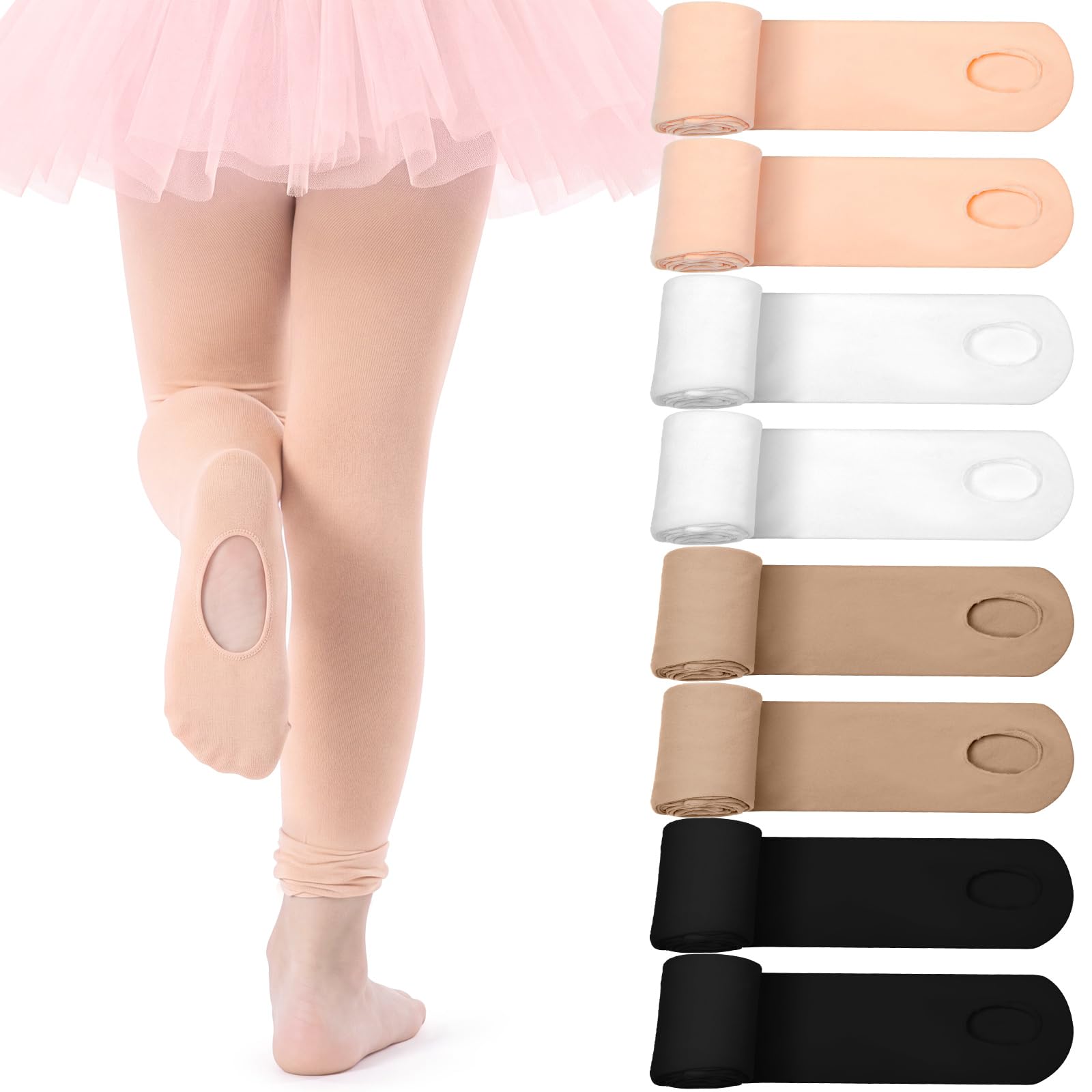 Janmercy Girls Ballet Tights Convertible