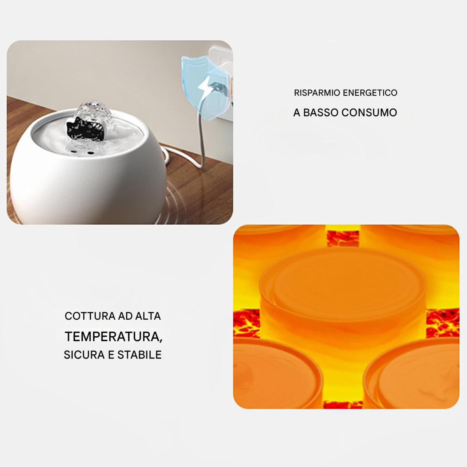 Haustierbrunnen Spender - Katzentränke 3D-Design elektrisch wiederaufladbar | Langlebiger gefilterter Sensor für Kätzchen, Welpen, Katzen, Hunde, Zuhause, draußen, Bewässerung, i