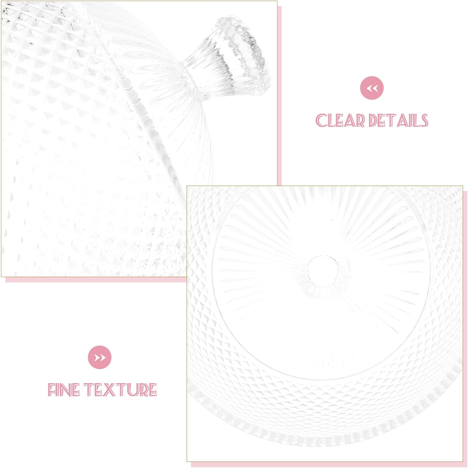 Glass Cake Stand with Dome Cover round Glass Dessert Plate Food Display Tray for Home and Party Serving Elegant European Style