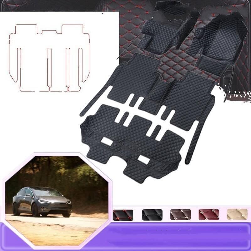 Tapis de sol pour voiture Tesla Model X 2016-2023 protection 7 places