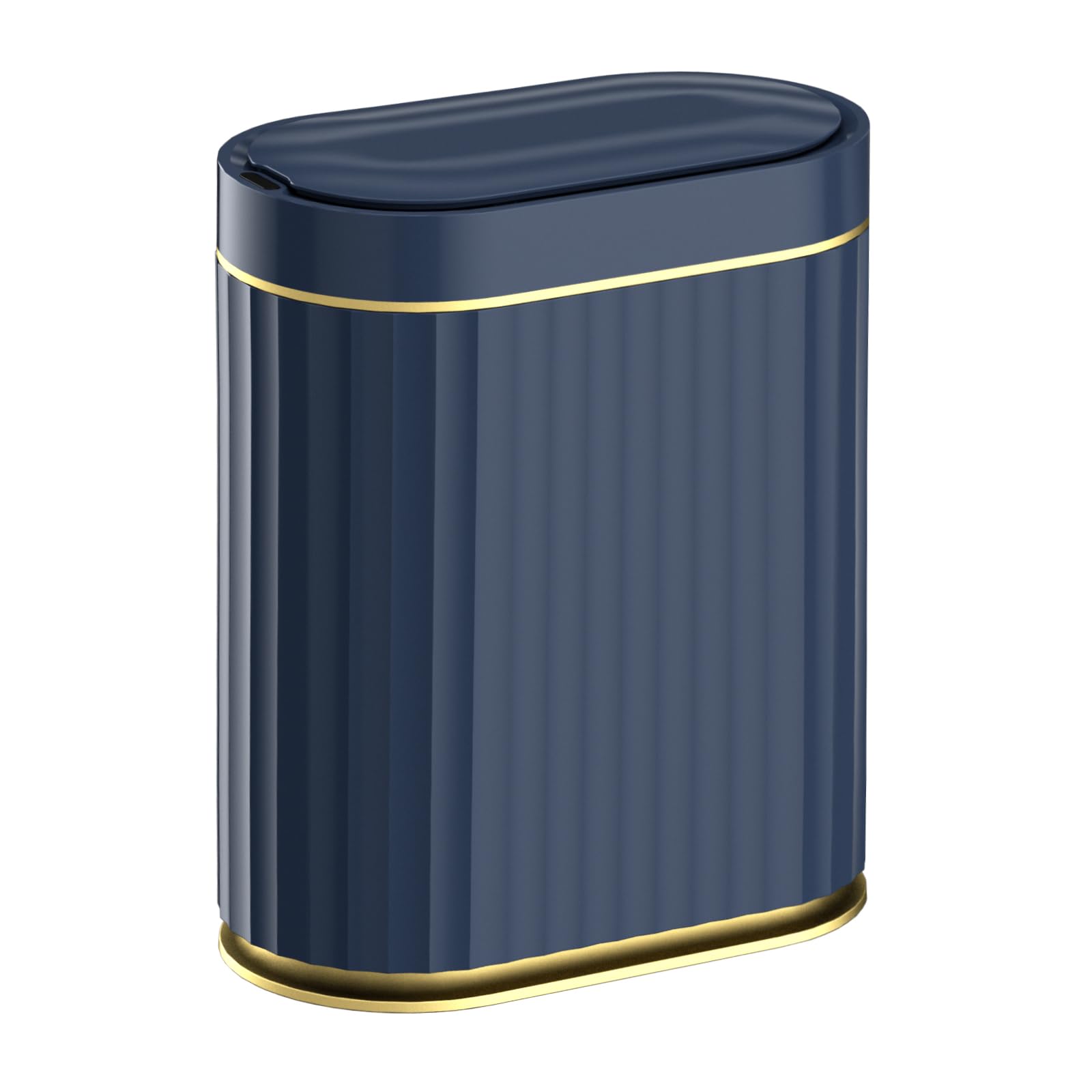 ELPHECO Pattumiera con sensore da 2 galloni, impermeabile da 7,5 l, con sensore di movimento, pattumiera automatica da bagno, bidone della spazzatura sottile, bagno, ufficio, camera da letto, blu