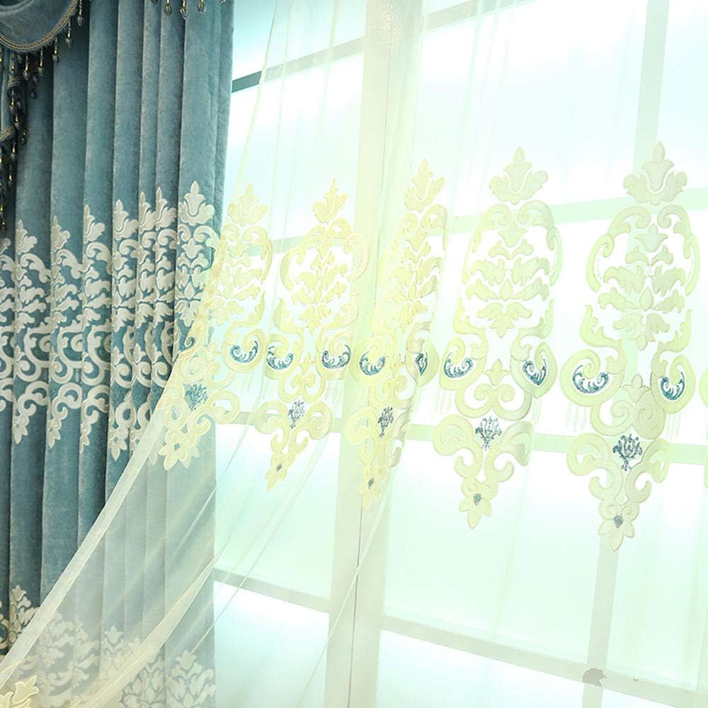 Drapes Tulle Blackout Room Darkening Living Room Bedroom Floor Length Drapes 2 Pieces-Tulle Curtains