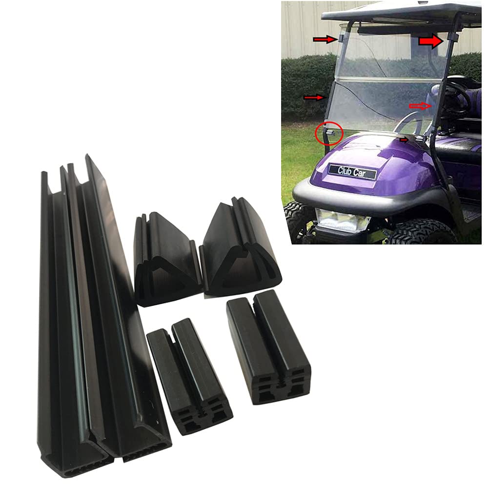Golf Cart Windshield Mounting Clips Kit | Windshield Sash Clips&Windshield Retaining Clips&Windshield Bottom Clips for Club Car Golf Cart Windshield