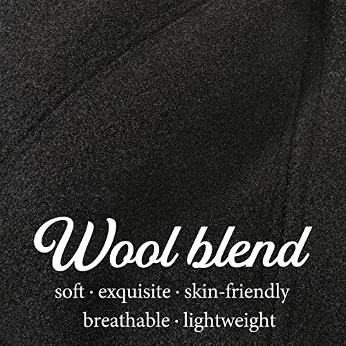 Women’s Newsboy Cap Wool Blend Retro Solid Color Girls Fashion Gatsby Cabbie Visor Beret Hat Black #TOP1