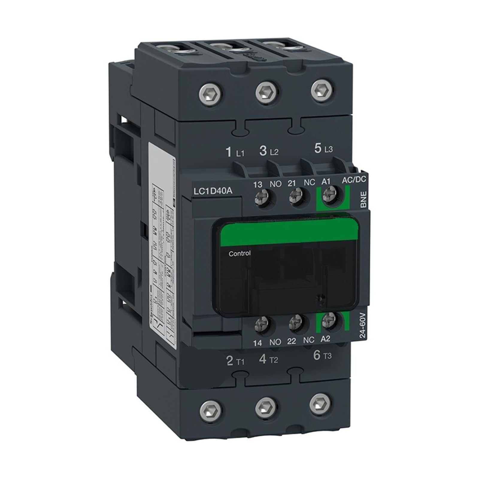 LC1D40ABNE Contacteur de communication (bobine AC/DC) Contacteur universel à trois pôles pour applications AC et DC