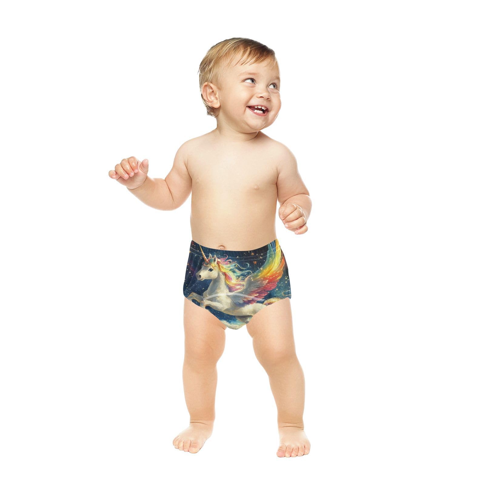 Coikll Flying Horse at Night Sky (2) Toddler Training Underwear Waterproof Baby Pee Pants -3T