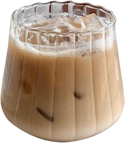 Ochine Vasos acanalados para beber copas de vino, cerveza y cóctel, tazas de café y té helado, tazas y taza de espresso