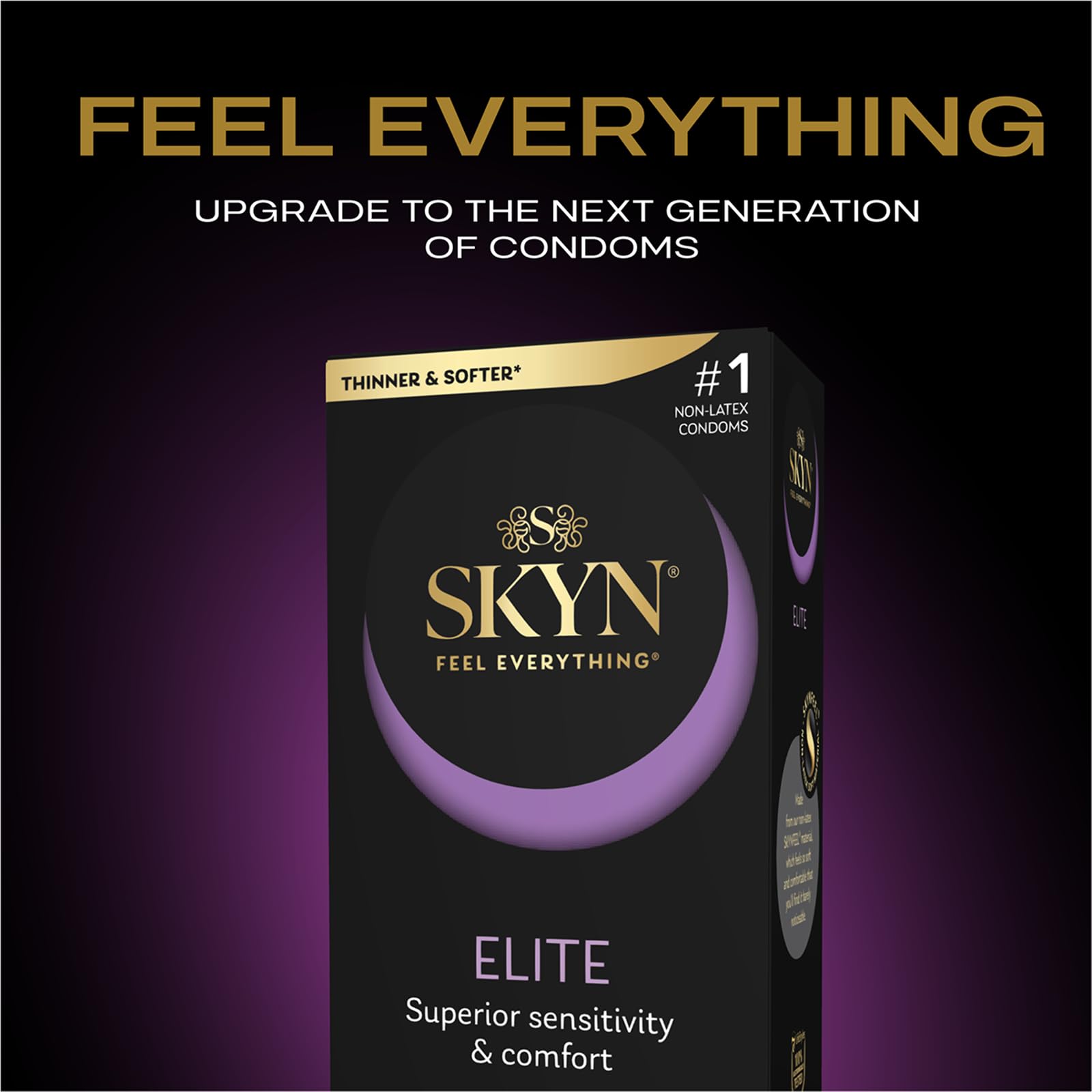 SKYN LifeStyles Elite Kondome, synthetisches Polyisopren-Kondome, latexfrei, 36 Stück (Verpackung kann variieren)
