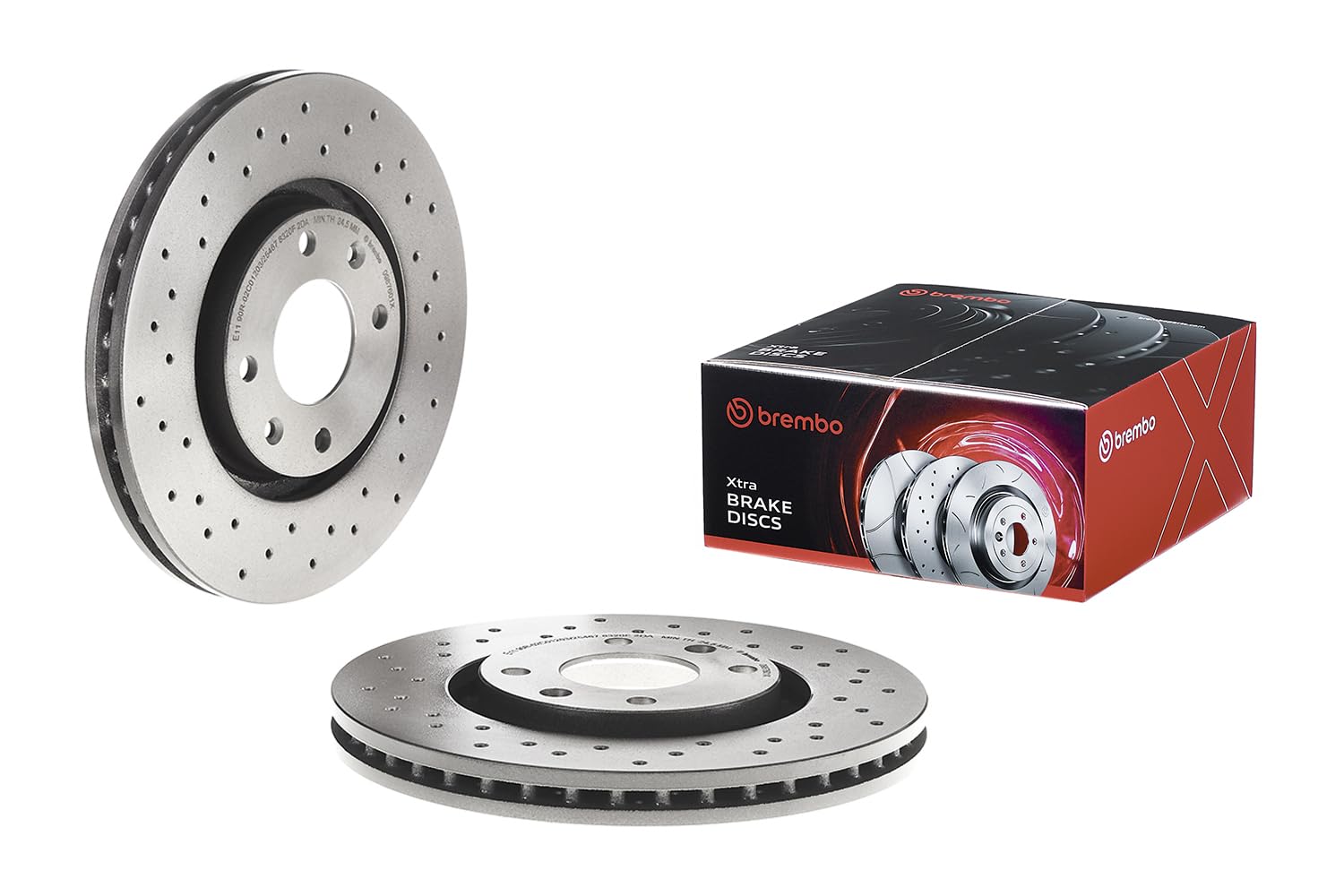 Brembo Xtra 09.8760.1X - Disco Freno Forato Anteriore, Set di 2