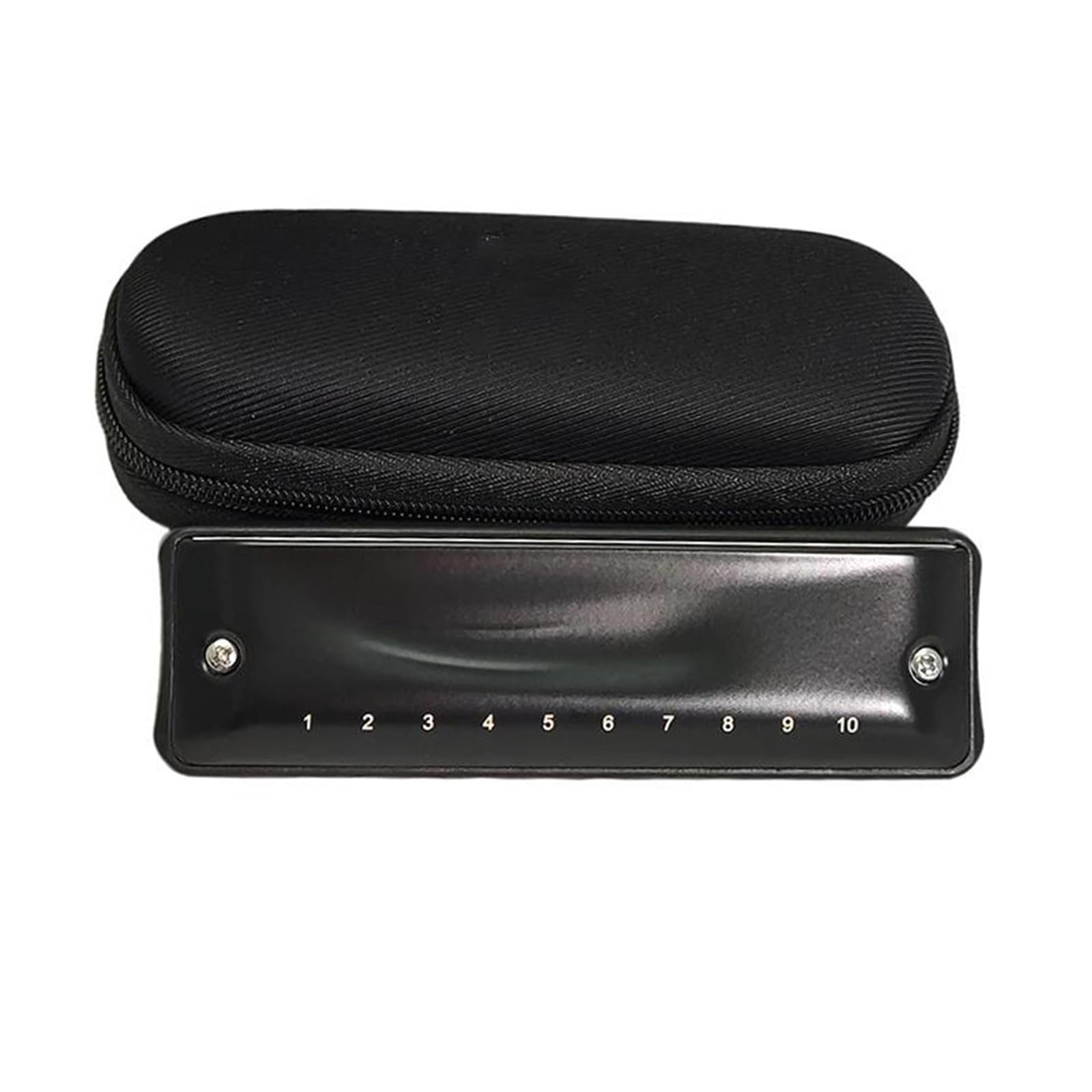 Zestaw Harmonijkowy Harmonijka Diatoniczna 10 Otworów Blues Harp Żywica Grzebień Organ Ustny, Profesjonalna Harmonijka Zewnętrzne Instrumenty Muzyczne(Blues-Bb)