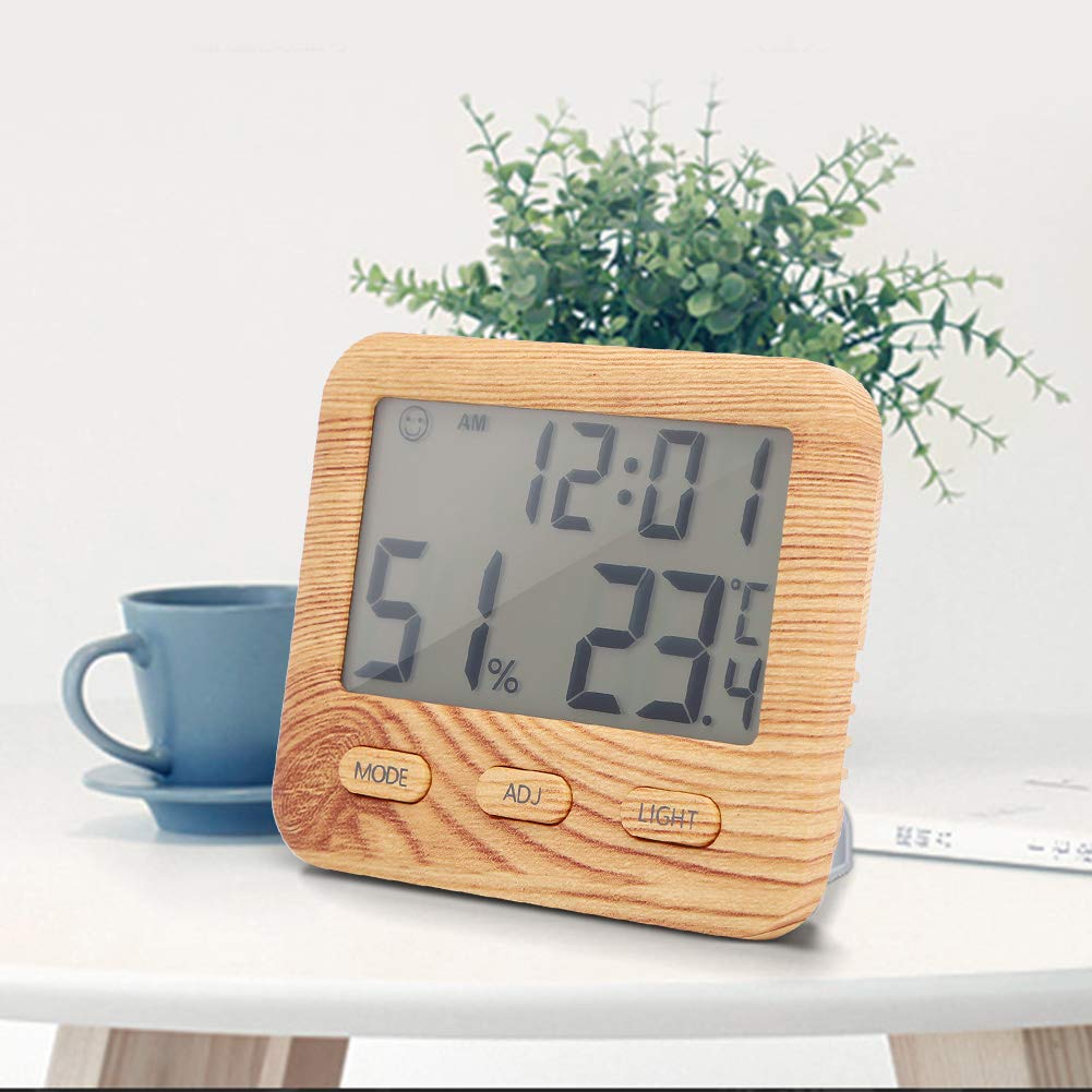 12 in Electronic Clock,Digital Clock Large Display,with Temperature Display,Sleep Timer for Kitchen Office Living Room Classroom Hotel, Digital Clock Large Display,12 in Electronic Clock12 Temper
