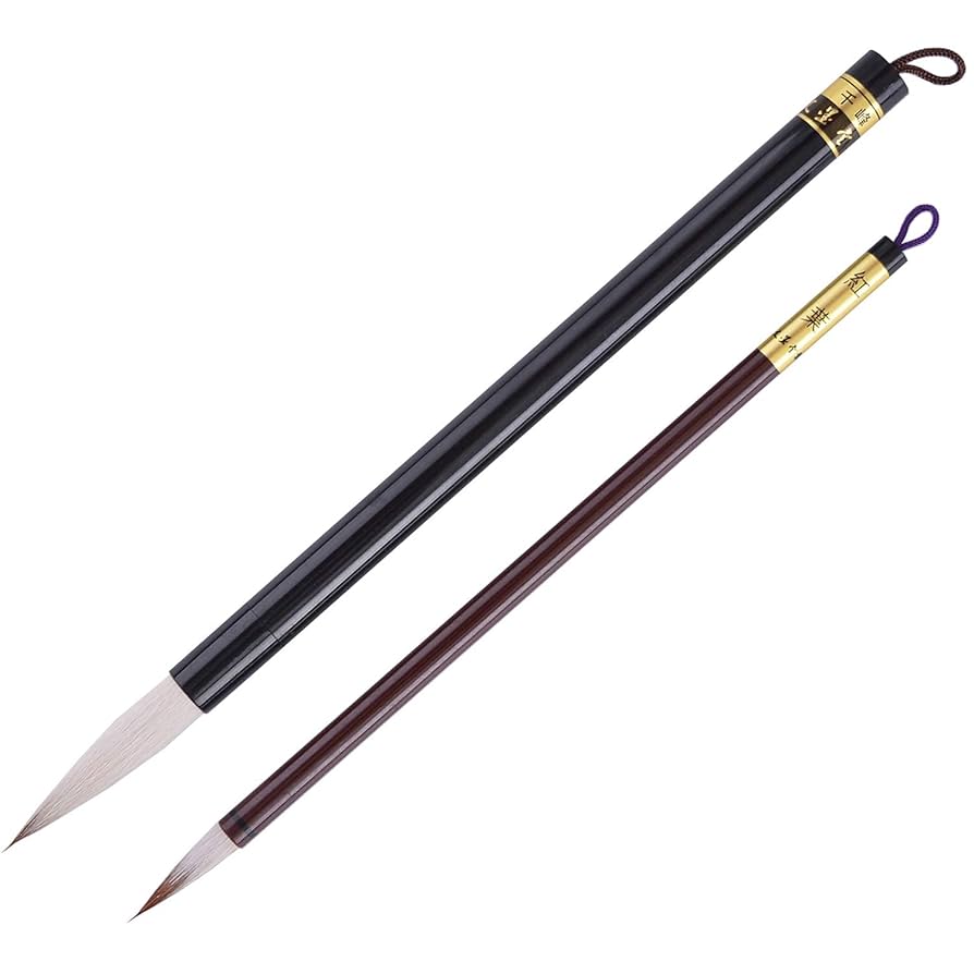 ANNEDY参考】 ◇半紙漢字向き中筆（3種3本）◇小筆3