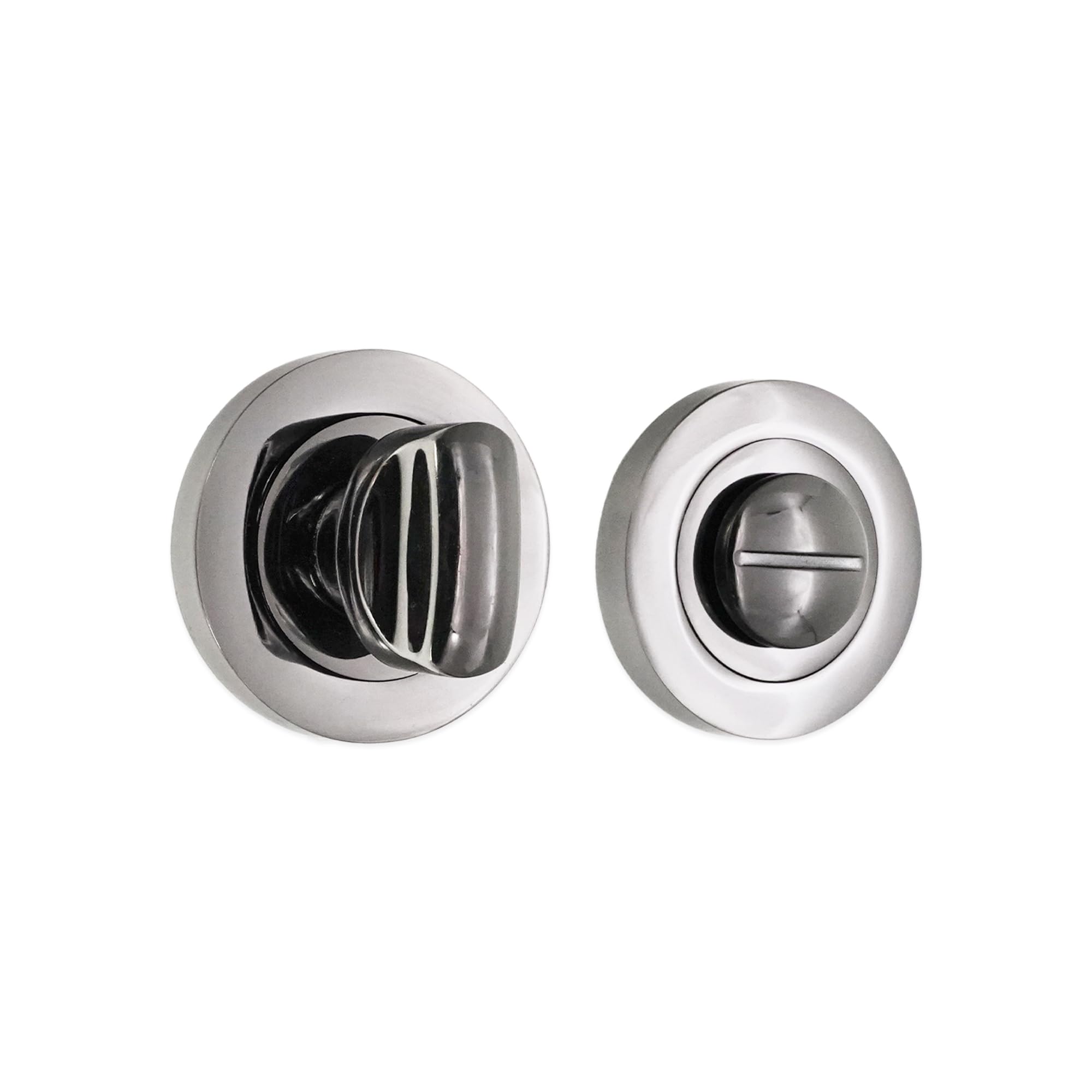 Thumb Turn & Release for Bathroom WC Doors Lock with Emergency Release in Various Finishes (Black Nickel) — image 1
