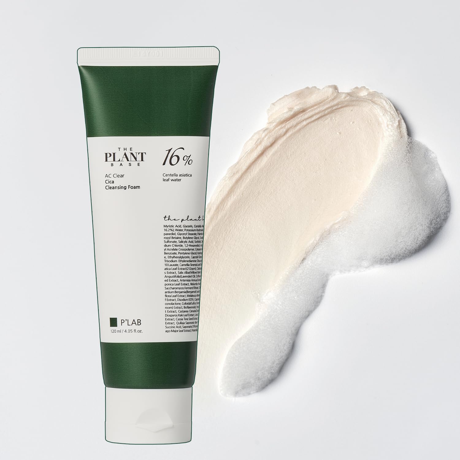Amazon.com: THE PLANT BASE AC Clear Cica Cleansing Foam 120ml