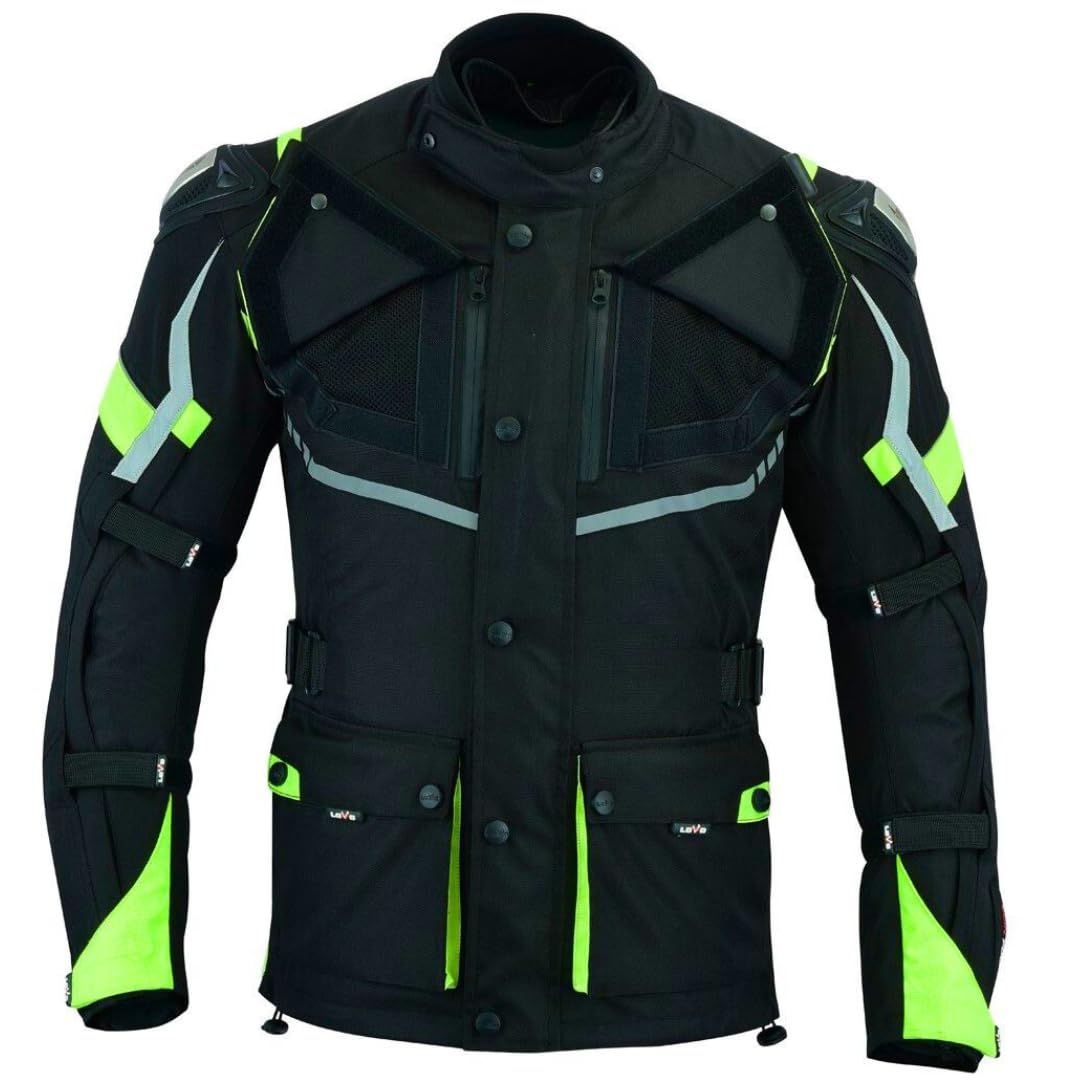 LOVO - Chaqueta Moto Tricapa 4 Estaciones Hombre - Chaqueta Moto Hombre con Protecciones Homologadas para Invierno y Verano - Cazadora de Alta Protección Longitud 3/4 - Funcionalidad y Seguridad Total