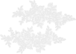 Ruilogod Polyester Dress Veil Clothing Lace Trim Flower Sewing Craft Pair White (id: 9b1 91f 0f3 70a c3e