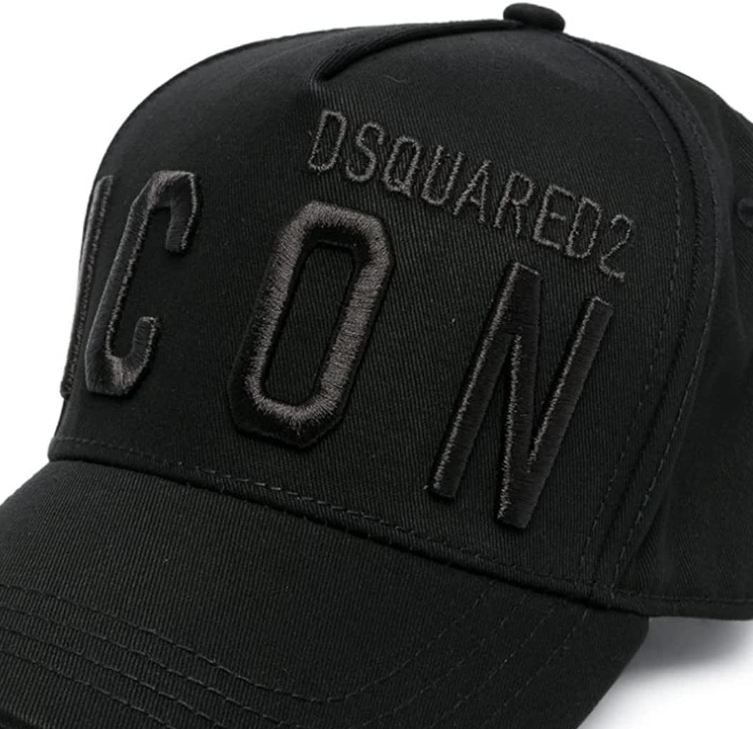 DSQUARED2 Icon Baseballcap Logo Cap Kappe Basebalkappe Hat Black
