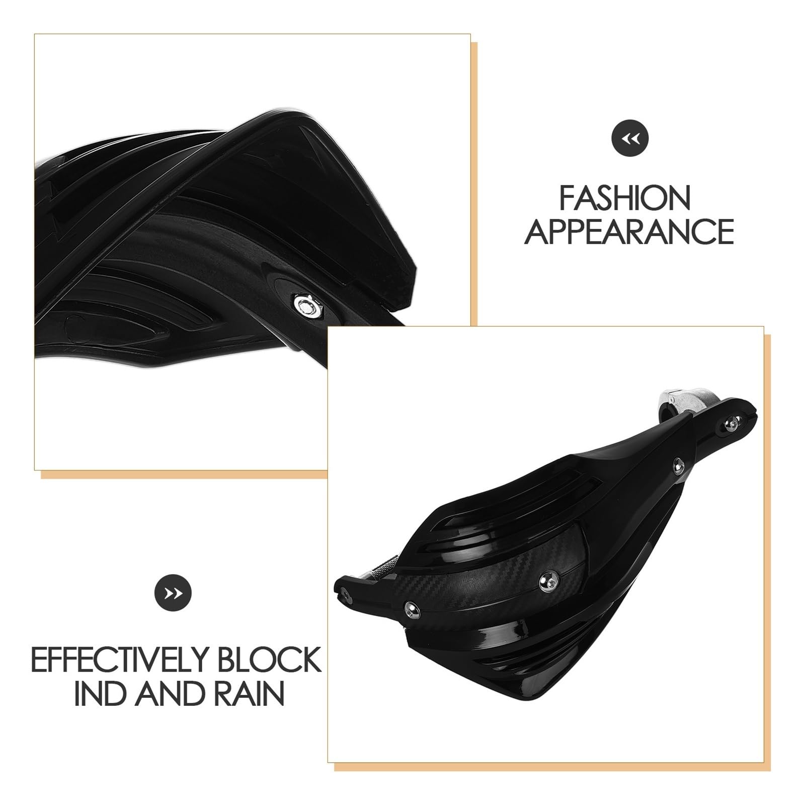 1 par de Protectores Manos Motocicleta plástico y Metal, protección contra el Viento los Impactos, Manillar Ajuste Universal