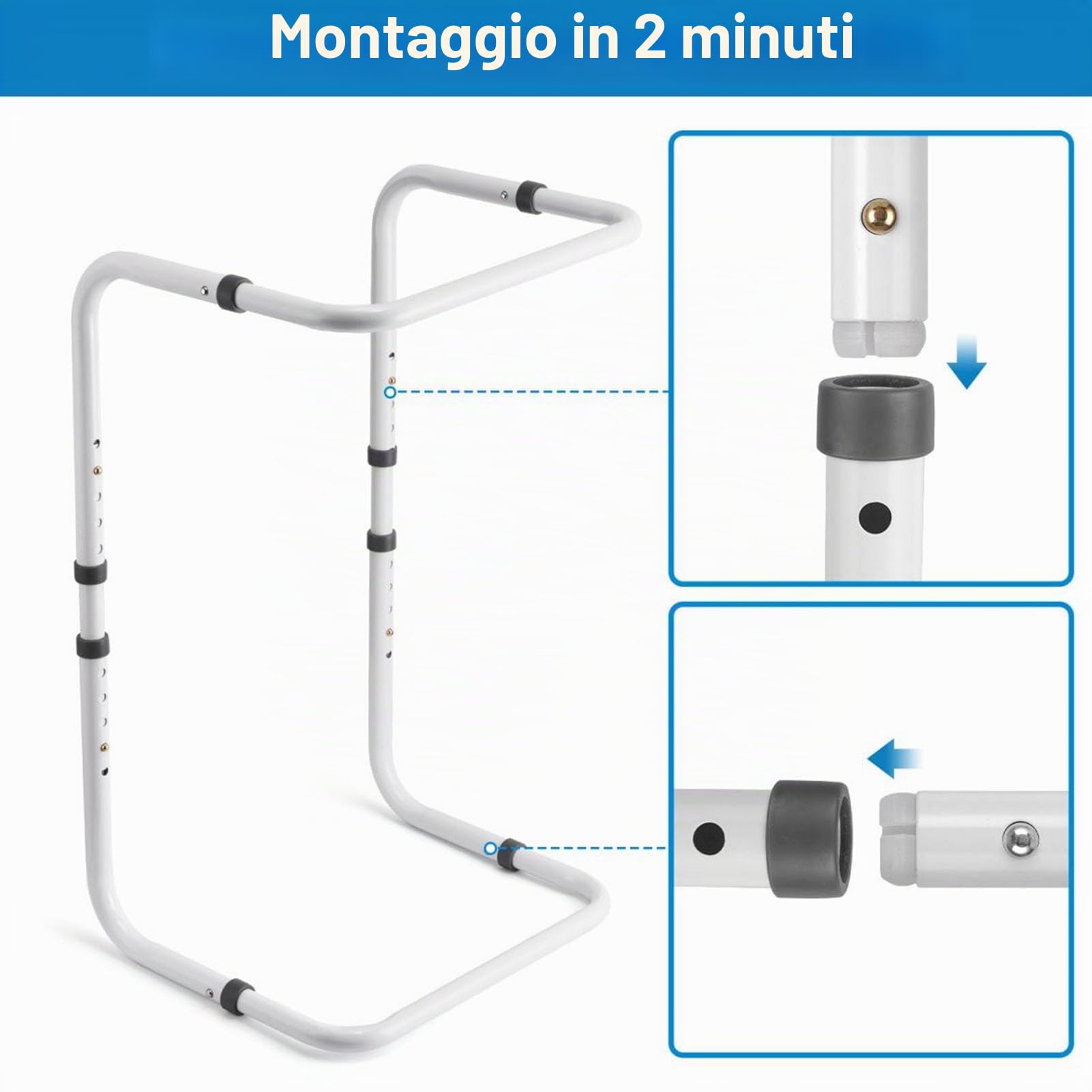 Sollevatore per Coperte Regolabile per Piedi, Telaio in Lega di Alluminio, Asta di Supporto Regolabile in Altezza per il Recupero Chirurgico