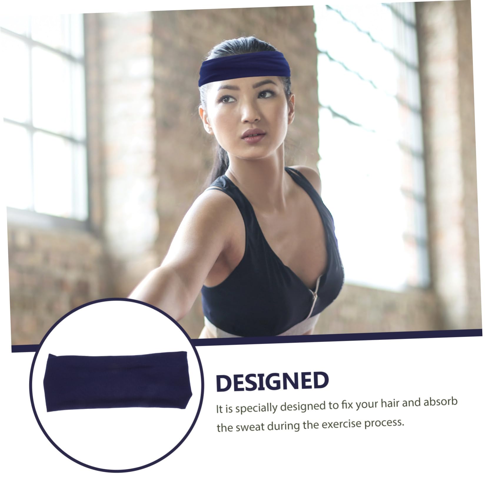 Diadema Deportiva Diademas Ajustables Diadema Deportivo Diadema Transpirable Cabello Venda Yoga Banda Absorbente De Sudor Correr Banda para El Sudor Poliéster