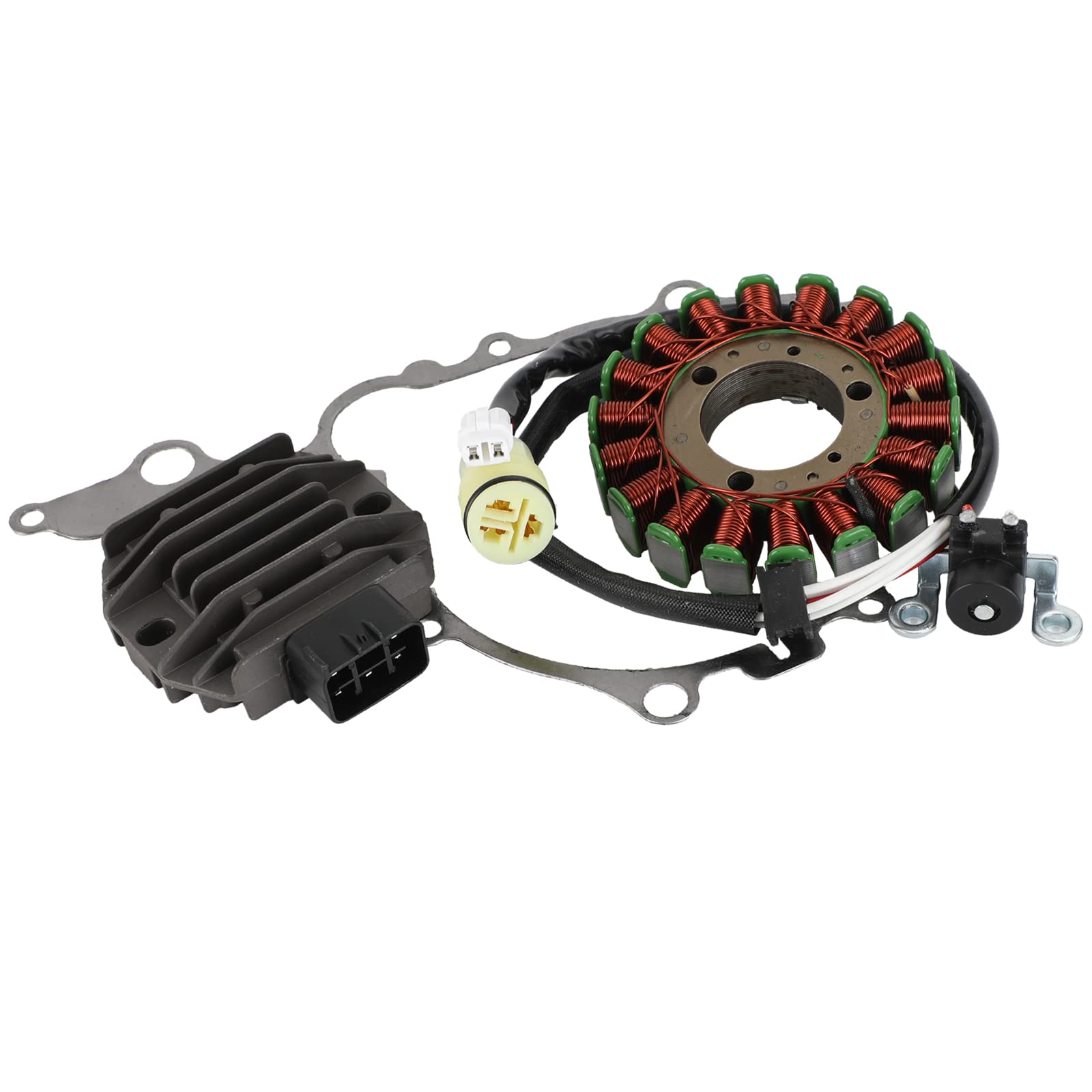 Ensemble pour Bobine Stator + Régulateur de Tension + Joint d'Étanchéité pour Yamaha YFM 250 Raptor 250, SE, SE2 2008-2013, Remplacement 4D3-81410-00 5GT-81960-00 4D3-15451-00