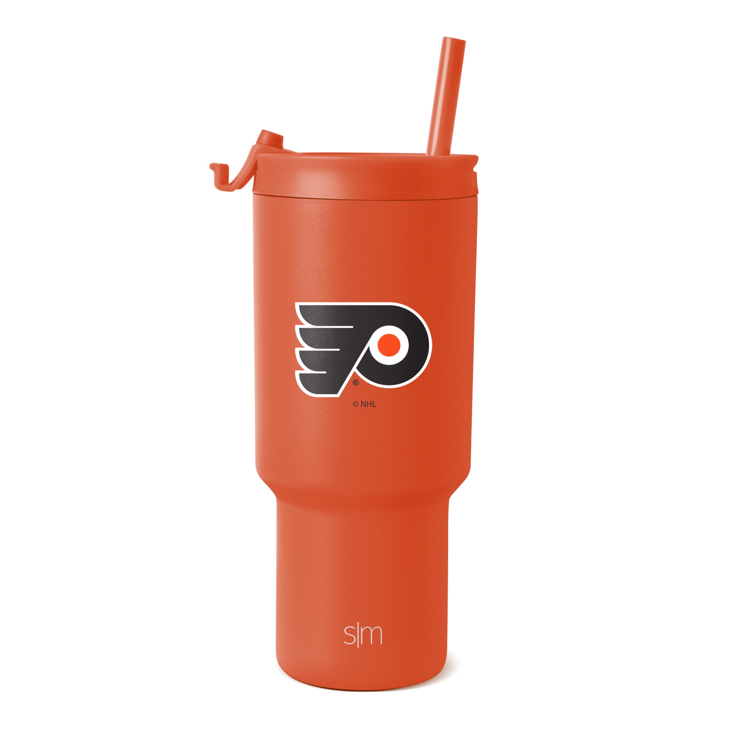 Simple Modern Officially Licensed NHL 30 oz Tumbler with Flip Lid and Straws | Hockey Insulated Cup Stainless Steel | Gifts for Men Women | Trek