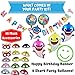 Baby Shark Birthday Party Decorations Kit - 124 Piece Shark Themed Party Supplies Set for Boys | Party Favors Include Disposable/Reusable Tableware Kit, 3' x 5' Photo Backdrop, Happy Birthday Banner, Shark Party Headbands and Balloons | Serves 20 Guests