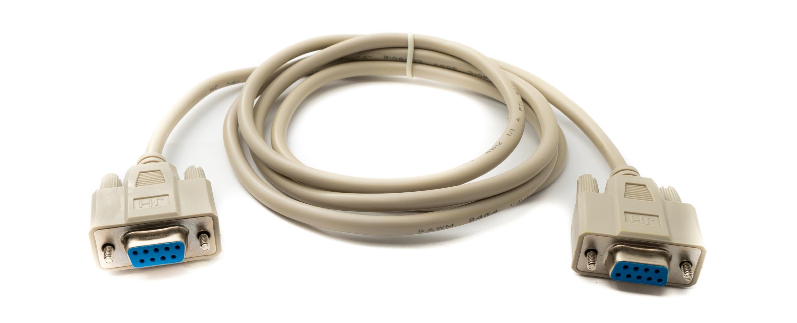 System-S D Sub - Cavo modem zero, 150 cm, 9 pin femmina a femmina, RS232 DB9, colore: Grigio
